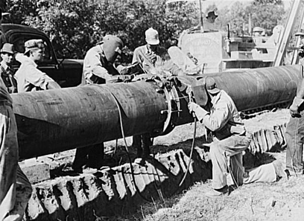 Welding on the “Big Inch” Pipeline